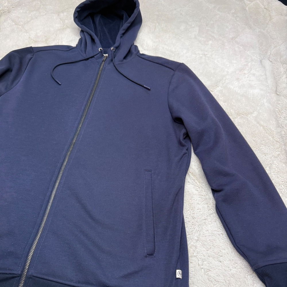 Hang Ten California Classic Mens M Navy Full Zip Fleece Hoodie Surf Sweatshirt